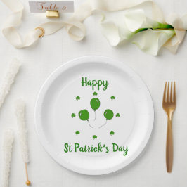 Minimalistischer Niedlicher Happy St Patrick's Day Pappteller