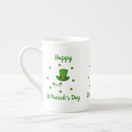 Minimalistischer Niedlicher Happy St Patrick's Day Prozellantasse