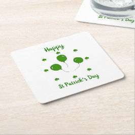 Minimalistischer Niedlicher Happy St Patrick's Day Rechteckiger Pappuntersetzer