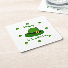 Minimalistischer Niedlicher Happy St Patrick's Day Rechteckiger Pappuntersetzer