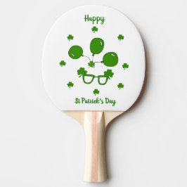 Minimalistischer Niedlicher Happy St Patrick's Day Tischtennis Schläger