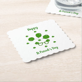 Minimalistischer Niedlicher Happy St Patrick's Day Untersetzer