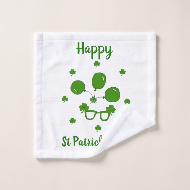 Minimalistischer Niedlicher Happy St Patrick's Day Waschlappen (Waschlappen)