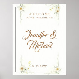 Minimalistischer Niedlicher Hochzeitsempfang Poster