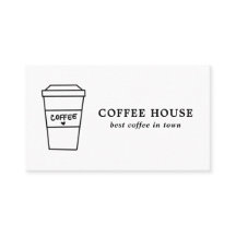 Minimalistischer Niedlicher Kaffee-Cup in Schwarz/