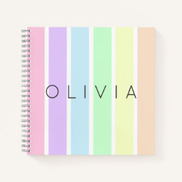 Minimalistischer niedlicher Regenbogen-Multicolor- Notizbuch