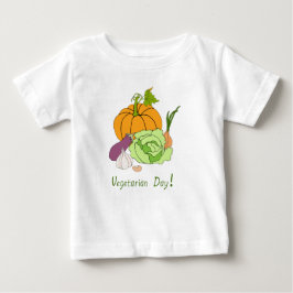 Minimalistischer Niedlicher Welttag für Vegetarier Baby T-shirt