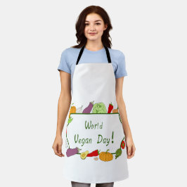 Minimalistischer Niedlicher Welttag für Vegetarier Schürze