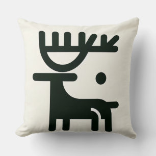 Minimalistischer nordischer Rentier Kissen