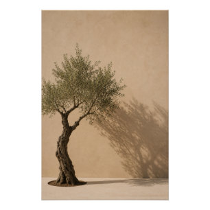 Minimalistischer Olivenbaum-Wandkunstposter Poster