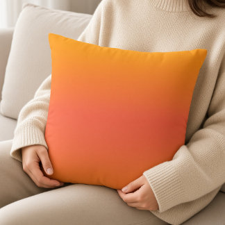 Minimalistischer Ombre Vibranter Sonnenuntergang Kissen