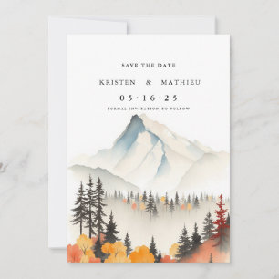 Minimalistischer Online-Berg Save The Date