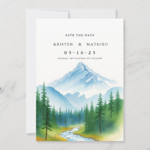 Minimalistischer Online-Berg Save The Date