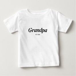 Minimalistischer Opa Est Andenken Baby T-shirt