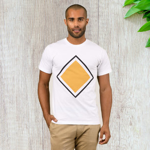 Minimalistischer orangefarbener Diamant geometrisc T-Shirt