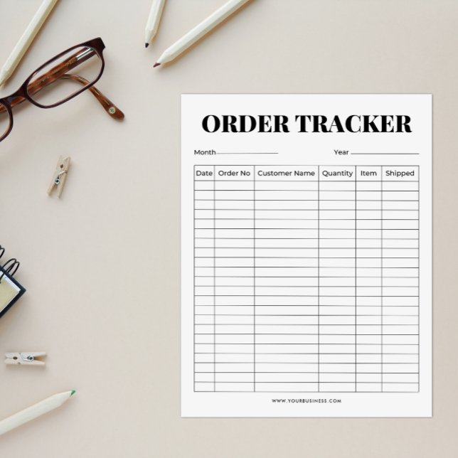 Minimalistischer Ordertracker Notizblock (Von Creator hochgeladen)