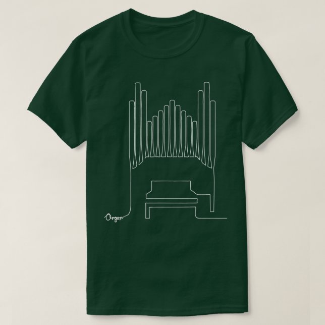 Minimalistischer Orgelspieler T-Shirt (Design vorne)