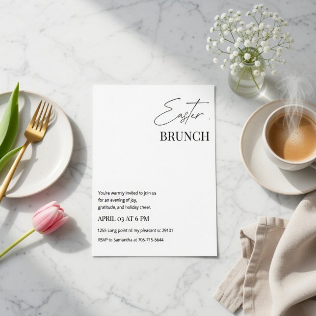 Minimalistischer Osterbrunch Einladung (Von Creator hochgeladen)