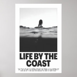 Minimalistischer Ozean-Fotografie-Druck Serene Coa Poster
