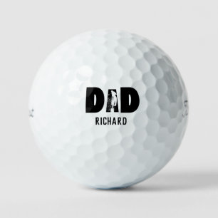 Minimalistischer Papa EST personalisierter Name Golfball