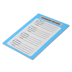 Minimalistischer Passwort-Tracker  Notizblock