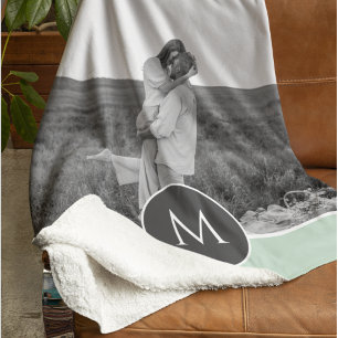 Minimalistischer Pastell-Mint-Personalisierter Nam Sherpadecke