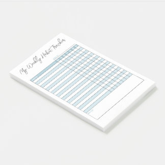 Minimalistischer pastellblauer wöchentlicher Gewoh Post-it Klebezettel