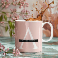 Minimalistischer Pastellrosa personalisierter Name