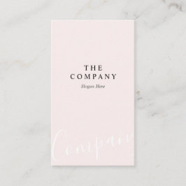 Minimalistischer Pastellrosatypo-vertikale Visitenkarte