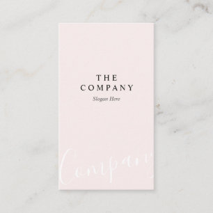 Minimalistischer Pastellrosatypo-vertikale Visitenkarte