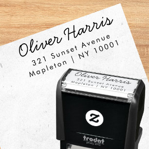 Minimalistischer personalisierter Familienadressst Permastempel