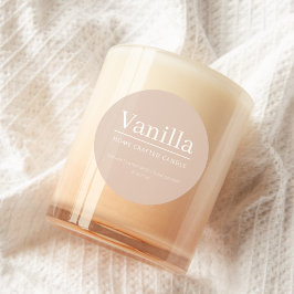 Minimalistischer Personalisierter Kerzenaufkleber Runder Aufkleber