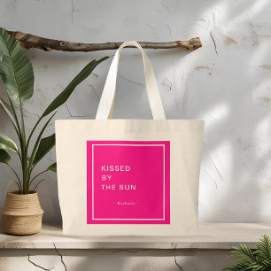 Minimalistischer Personalisierter Kuss durch die S Jumbo Stoffbeutel