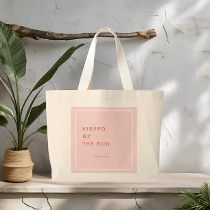 Minimalistischer Personalisierter Kuss durch die S Jumbo Stoffbeutel
