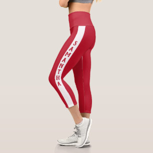 Minimalistischer Personalisierter Name Capri Leggings