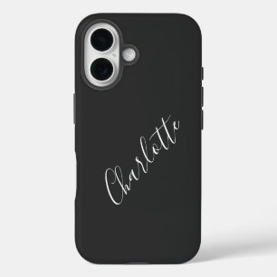 Minimalistischer Personalisierter Name für Skript iPhone 16 Hülle