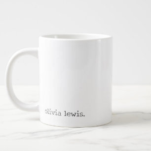 Minimalistischer personalisierter Schreibmaschinen Jumbo-Tasse