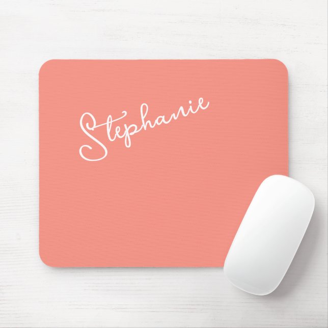Minimalistischer personalisierter Schriftname Pfir Mousepad (Mit Mouse)