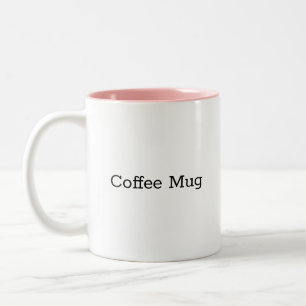 Minimalistischer personalisierter Text Zweifarbige Tasse