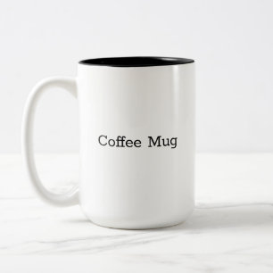 Minimalistischer personalisierter Text Zweifarbige Tasse