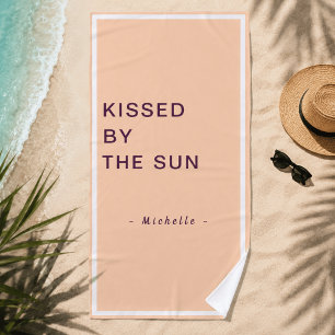 Minimalistischer, personalisierter Von der Sonne g Strandtuch