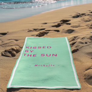 Minimalistischer, personalisierter 'Von der Sonne Strandtuch