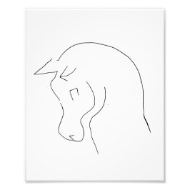 Minimalistischer Pferdedruck Fotodruck