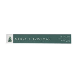 Minimalistischer Pine Tree Grüner Weihnachtsurlaub
