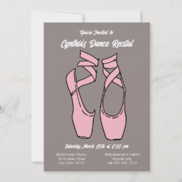 Minimalistischer Pink Ballet Dance Einladung