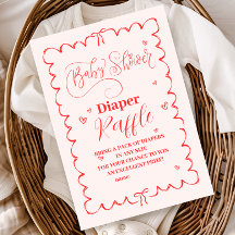 Minimalistischer Pink Bow Doodle Baby Diapper Raff