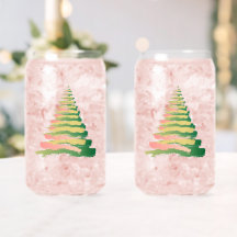 Minimalistischer Pinselstrich-Weihnachtsbaum