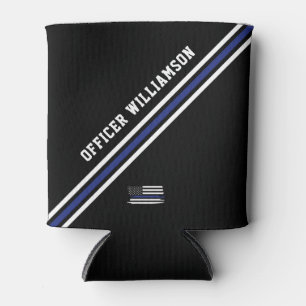 Minimalistischer Polizeibeamter für Thin Blue Line Dosenkühler