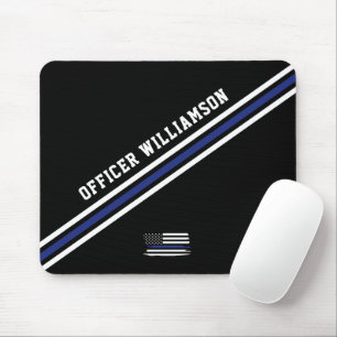 Minimalistischer Polizeibeamter für Thin Blue Line Mousepad