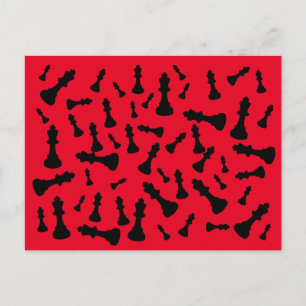 Minimalistischer Pop Art King Schach Postkarte